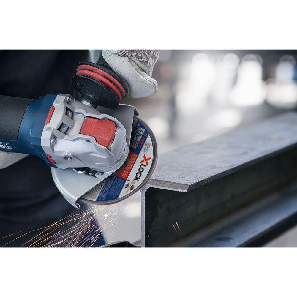 Bosch GWX10-45DE 4-1/2" 10A X-Lock Ergonomic Angle Grinder with No Lock-On Paddle Switch - 9