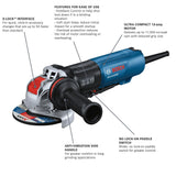 Bosch GWX14-50PBD 5" X-LOCK Angle Grinder with Brake and No Lock-On Paddle Switch - 2