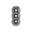 Bosch GWX27LM450P3 4-1/2" x 1/4" X-LOCK Type 27 30 Grit Metal Grinding Abrasive Wheel (3 Pack)
