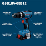 Bosch GXL18V-241B22 18V Brushless 2-Tool Combo Kit with 1/2" Hammer Drill Driver, 2-In-1 Impact Driver Wrench and Charger (2 Batteries) - 2