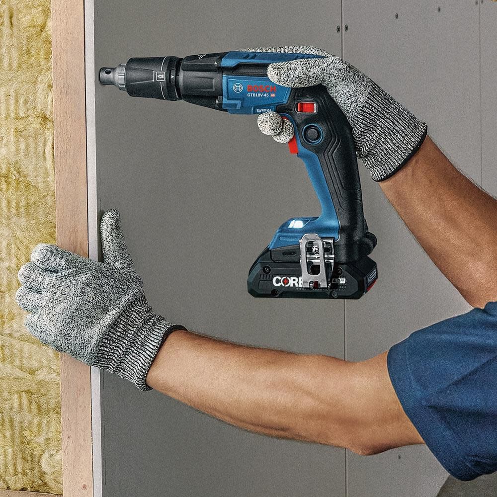 Bosch GXL18V-291B25 18V 2-Tool Brushless Combo Kit w/ Screwgun (GTB18V-45N), Cutout Tool (GCU18V-30N) w/ (2) 4.0 Ah CORE Compact Batteries - 8