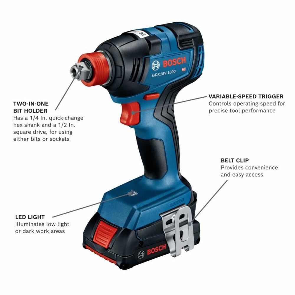 Bosch GXL18V-497B23 18V 4-Tool Combo Kit - 3