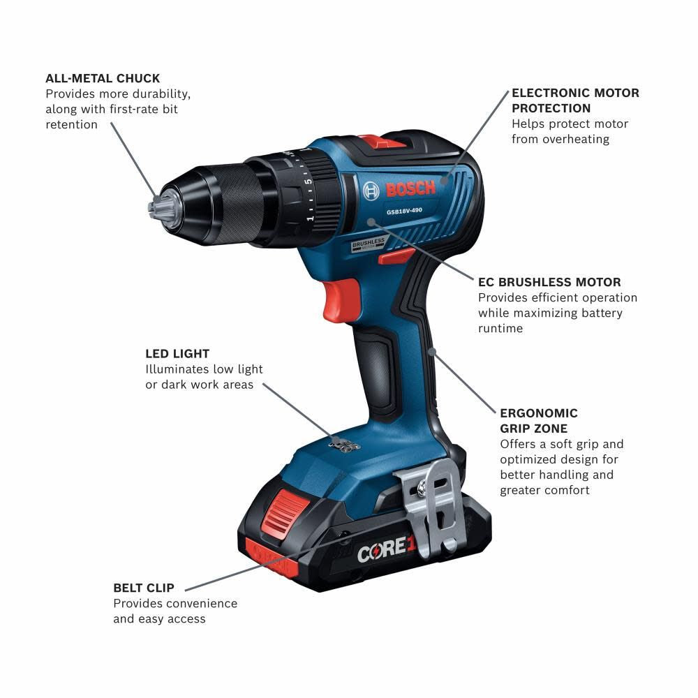 Bosch GXL18V-497B23 18V 4-Tool Combo Kit - 4