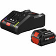 Bosch GXS18V-19N16 CORE18V High Power Starter Kit with (1) CORE18V 6 Ah High Power Battery and (1) GAL18V-160C 18V Turbo Battery Charger
