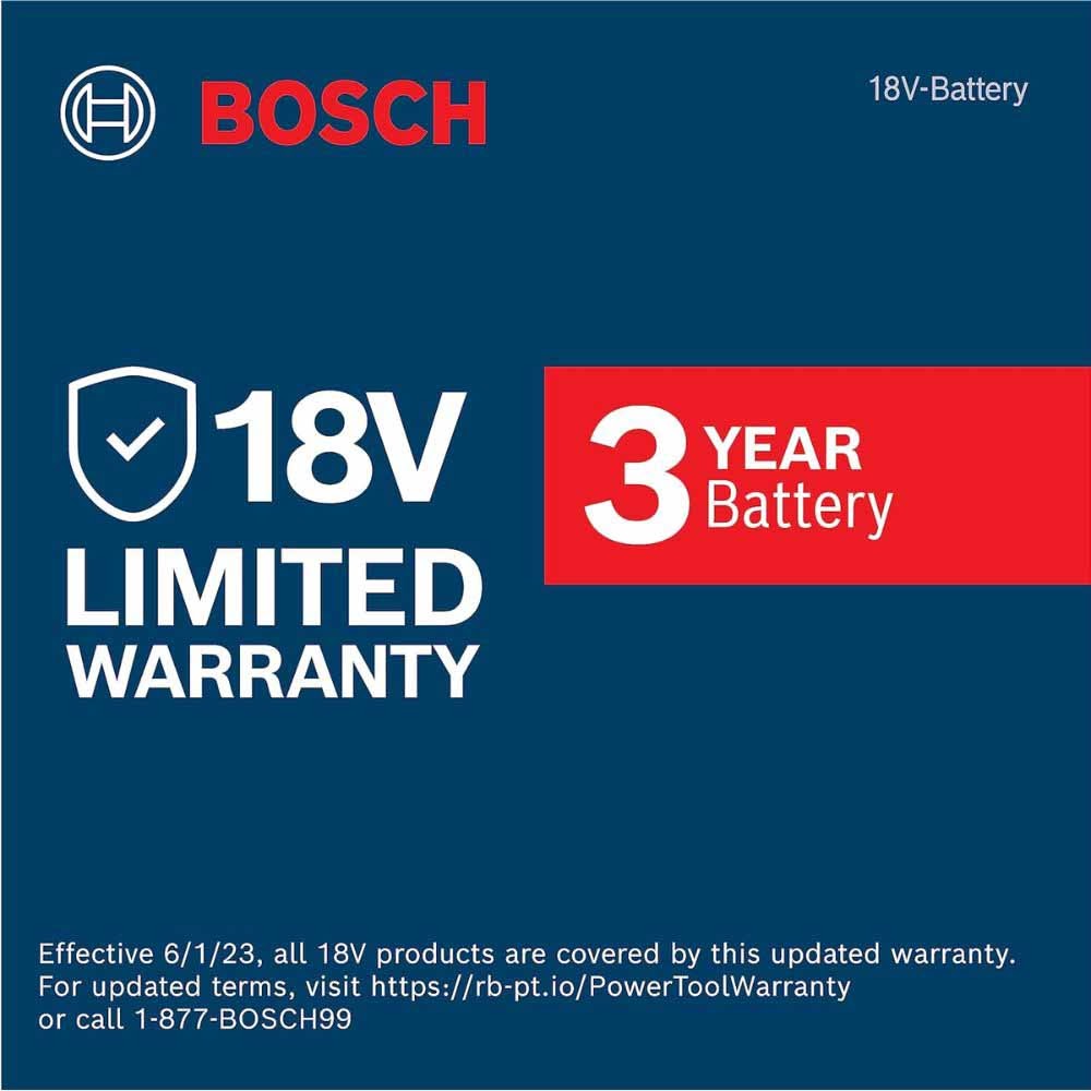 Bosch GXS18V-20N26 CORE18V High Power Starter Kit with (2) CORE18V 6 Ah High Power Batteries and (1) BC1880 18V Fast Battery Charger - 7