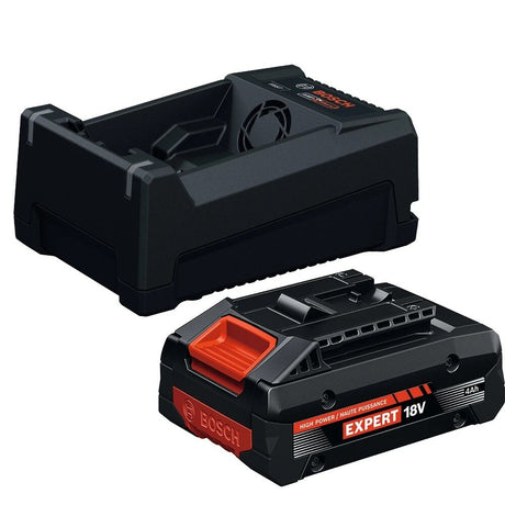 Bosch GXS18V-25N14X 18V Starter Kit with 4 Ah High Power Battery and 12V 18V Multi-Voltage Fast Charger (2 Pack)