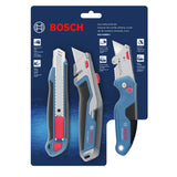 Bosch H11-14200-1 Utility Knife Set with Folding Retractable and 18 mm Snap Off Knives (3 Pack) - 5