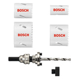 Bosch HBSLKIT SpinLOCK Universal Cobalt Hole Saw Kit 1" to 2-1/2" with Pilot Bit (7 Pack)