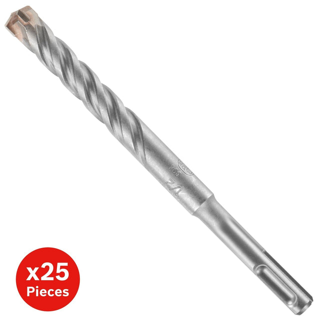 Bosch HC4C2081B25 1/2" x 4" x 6" Carbide Tipped SDS-plus Rotary Hammer Bit (25 Pack)