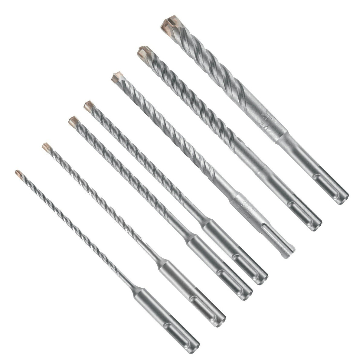 Bosch HC4CK007 SDS-plus Bulldog Tough Carbide Tipped Rotary Hammer Bit Set (7 Pack)
