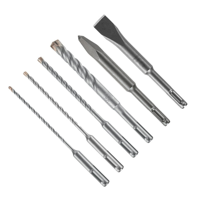 Bosch HC4ST006 Bulldog Tough SDS Plus Carbide Tipped Bit and Chisel Set with Case (6 Pack)