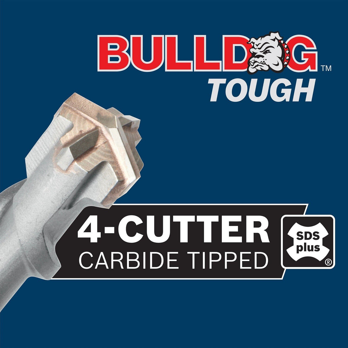 Bosch HC4ST006 Bulldog Tough SDS Plus Carbide Tipped Bit and Chisel Set with Case (6 Pack) - 2