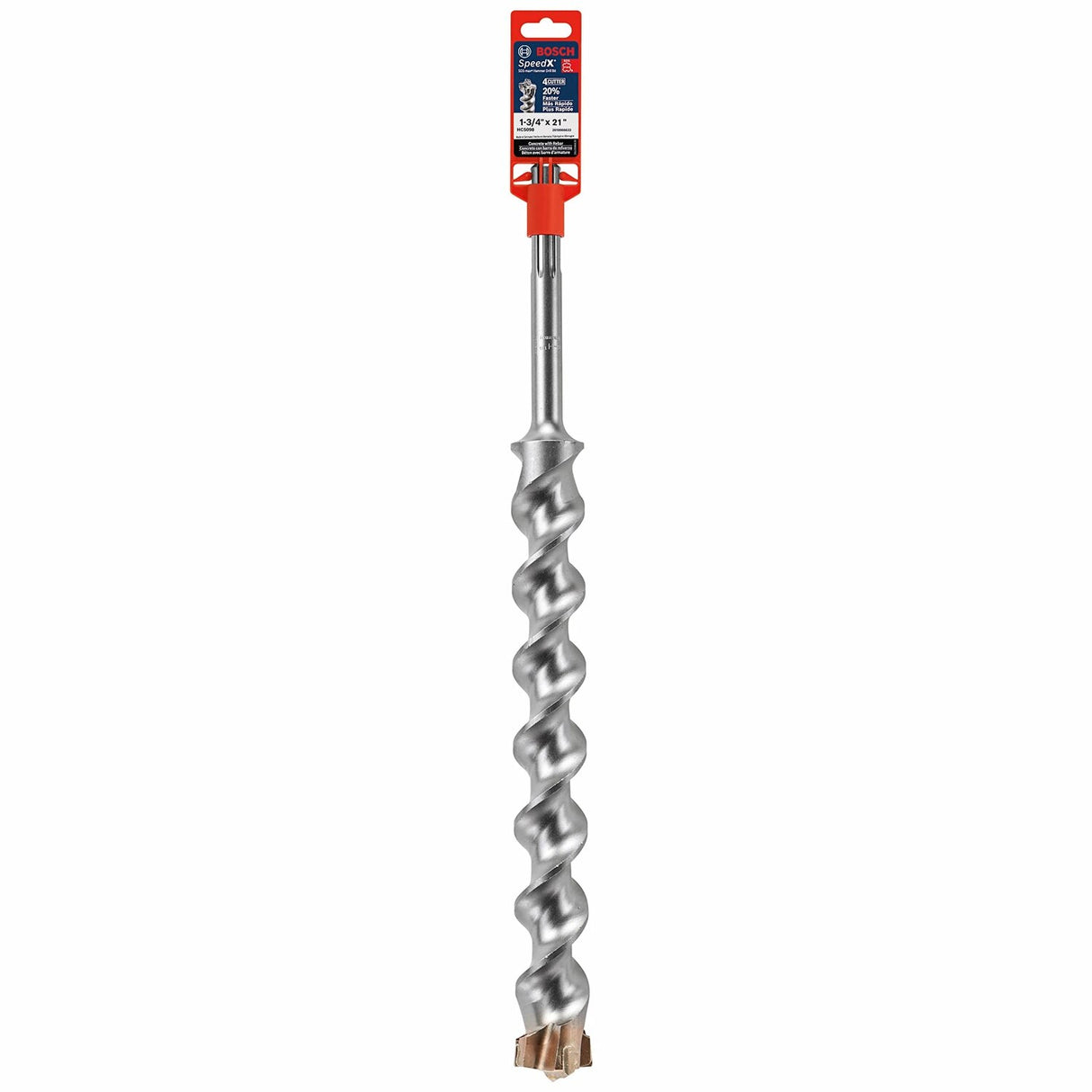 Bosch HC5098 Wild-Bore 1-3/4" x 18" x 23" SDS-Max Carbide-Tipped 4-Cutter Drill Bit