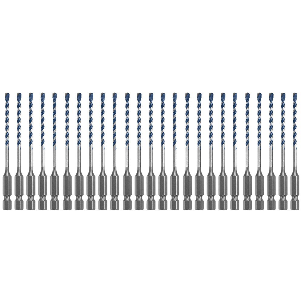 Bosch HCBG01B25T 25 Piece 1/8" x 4" BlueGranite Turbo Carbide Hammer Drill Bits