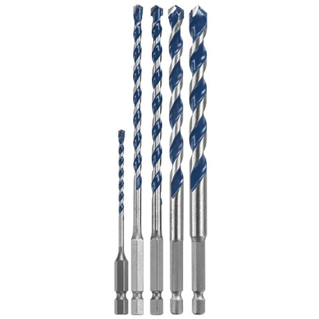 Bosch HCBG0205T 5/32" x 6" BlueGranite Turbo Carbide Hammer Drill Bits for Masonry (5 Pack)