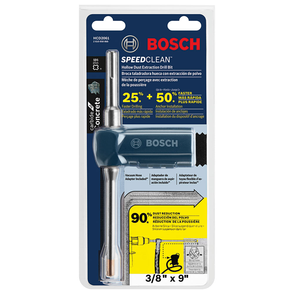 Bosch HCD2061 SDS-Plus Speed Clean Dust Extraction Bit, 3/8" x 9", 2 Cutter - 2