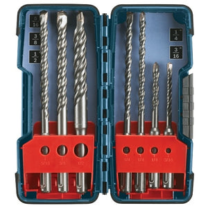 Bosch HCK001 7-Piece S4 SDS Plus Rotary Hammer Drill Bit Set, 2 Cutter