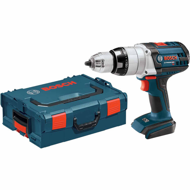 Bosch HDH181BL 18-Volt Lithium-Ion 1/2" Brute Tough Hammer Drill/Driver with L-BOXX-2 and Exact-Fit Tool Insert Tray , Blue