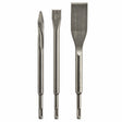 Bosch HS143PK SDS-plus Self-Sharpening Chisel Set for Concrete and Tile Removal (3 Pack)