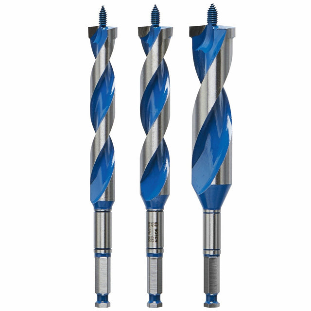 Bosch HSAS5003 6-1/2" High-Speed Auger Bit Set for Cordless Drills (3 Pack)