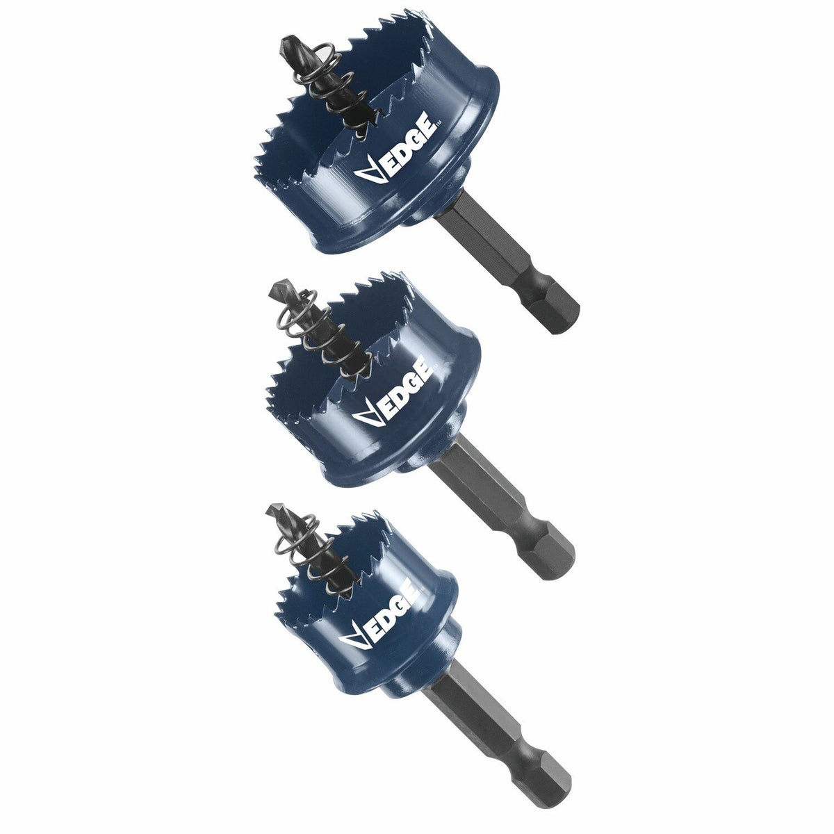 Bosch HTWS Edge Impact Tough Sheet Metal Hole Saw Set with 7/8" 1-1/8" and 1-3/8" Sizes (3 Pack)