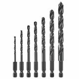 Bosch IMD5007 1/4" Hex Shank Impact Tough Black Oxide Drill Bit Set (7 Pack)