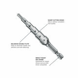 Bosch IMSDC6 3/16" to 1/2" High Speed Steel Turbo Impact Step Drill Bit - 2
