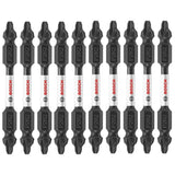 Bosch ITDEP2R225B 10-Pc Impact Tough 2.5" Phillips/Square #2 Double-Ended Bits