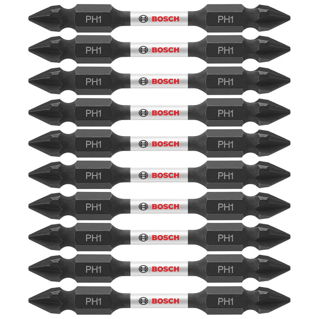 Bosch ITDEPH125B 10-Pc Impact Tough 2.5" Phillips #1 Double-Ended Bits