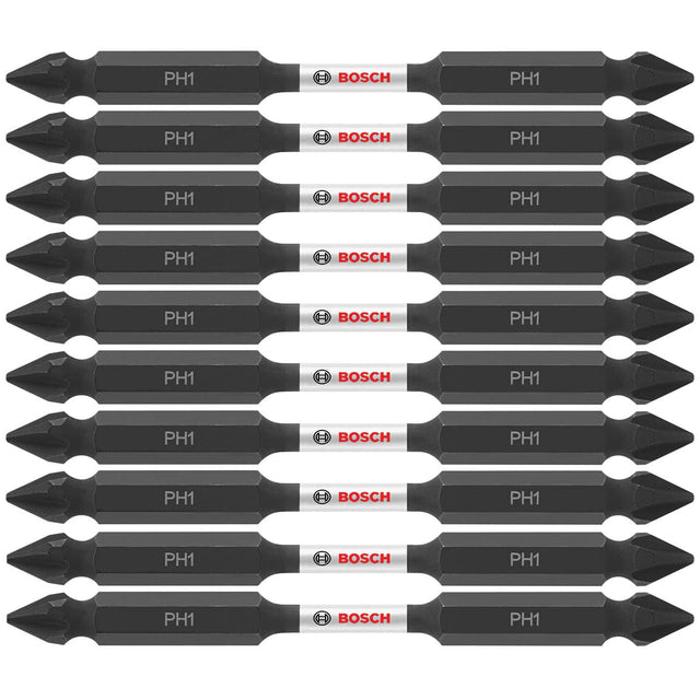Bosch ITDEPH135B 10-Pc Impact Tough 3.5" Phillips #1 Double-Ended Bits