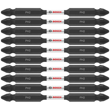 Bosch ITDEPH235B 10-Pc Impact Tough 3.5" Phillips #2 Double-Ended Bits