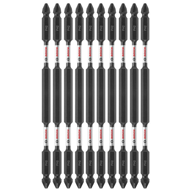 Bosch ITDEPH26B 10-Pc Impact Tough 6" Phillips #2 Double-Ended Bits