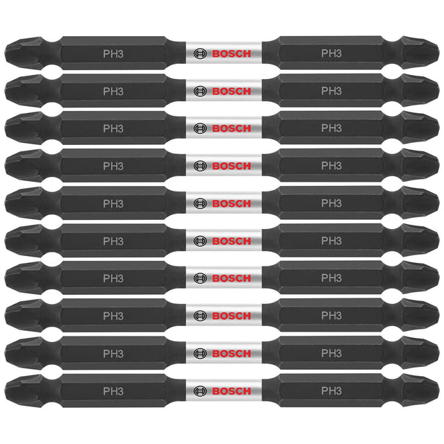 Bosch ITDEPH335B 10-Pc Impact Tough 3.5" Phillips #3 Double-Ended Bits