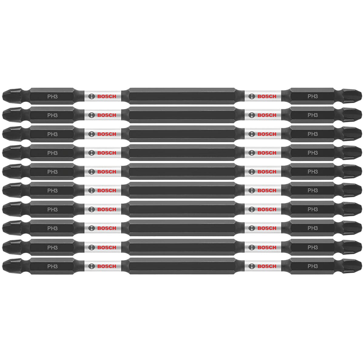 Bosch ITDEPH36B 10-Pc Impact Tough 6" Phillips #3 Double-Ended Bits