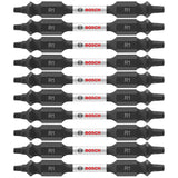 Bosch ITDESQ125B 10-Pc Impact Tough 2.5" Square #1 Double-Ended Bits