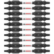 Bosch ITDESQ125B 10-Pc Impact Tough 2.5" Square #1 Double-Ended Bits