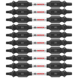 Bosch ITDESQ125B 10-Pc Impact Tough 2.5" Square #1 Double-Ended Bits