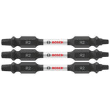 Bosch ITDESQ22503 3 pc. Impact Tough 2.5 In. Square #2 Double-Ended Bits