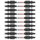 Bosch ITDESQ225B 2.5" Square No. 2 Double-Ended Impact Tough Driver Bits (10 Pack)