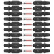 Bosch ITDESQ325B 2.5" Square 3 Double-Ended Impact Tough Screwdriver Bits (10 Pack)