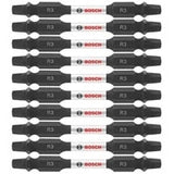 Bosch ITDESQ325B 2.5" Square 3 Double-Ended Impact Tough Screwdriver Bits (10 Pack)