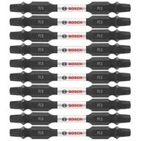 Bosch ITDESQ325B 2.5" Square 3 Double-Ended Impact Tough Screwdriver Bits (10 Pack)