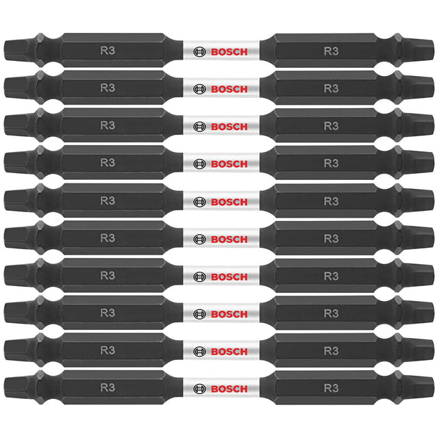 Bosch ITDESQ335B 10-Pc Impact Tough 3.5" Square #3 Double-Ended Bits