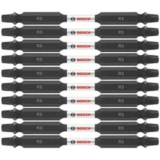 Bosch ITDESQ335B 3.5" Square 3 Double-Ended Impact Driver Bits (10 Pack)