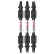 Bosch ITDESQV2503 3 pc. Impact Tough 2.5 In. Square Double-Ended Bit Set