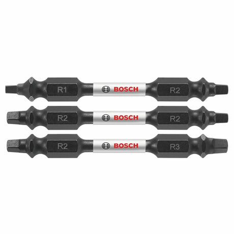 Bosch ITDESQV2503 2.5" Impact Tough Square Double-Ended Screwdriver Bit Set (3 Pack)