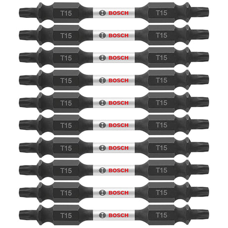 Bosch ITDET1525B 10-Pc Impact Tough 2.5" Torx #15 Double-Ended Bits