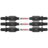 Bosch ITDET202503 3 pc. Impact Tough 2.5 In. Torx #20 Double-Ended Bits