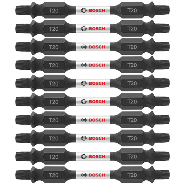 Bosch ITDET2025B 10-Pc Impact Tough 2.5" Torx #20 Double-Ended Bits