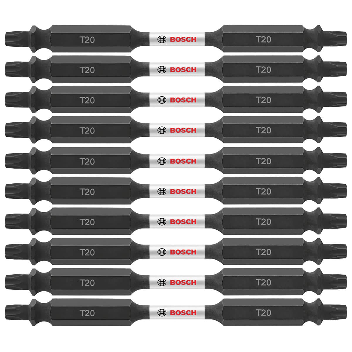 Bosch ITDET2035B 10-Pc Impact Tough 3.5" Torx #20 Double-Ended Bits